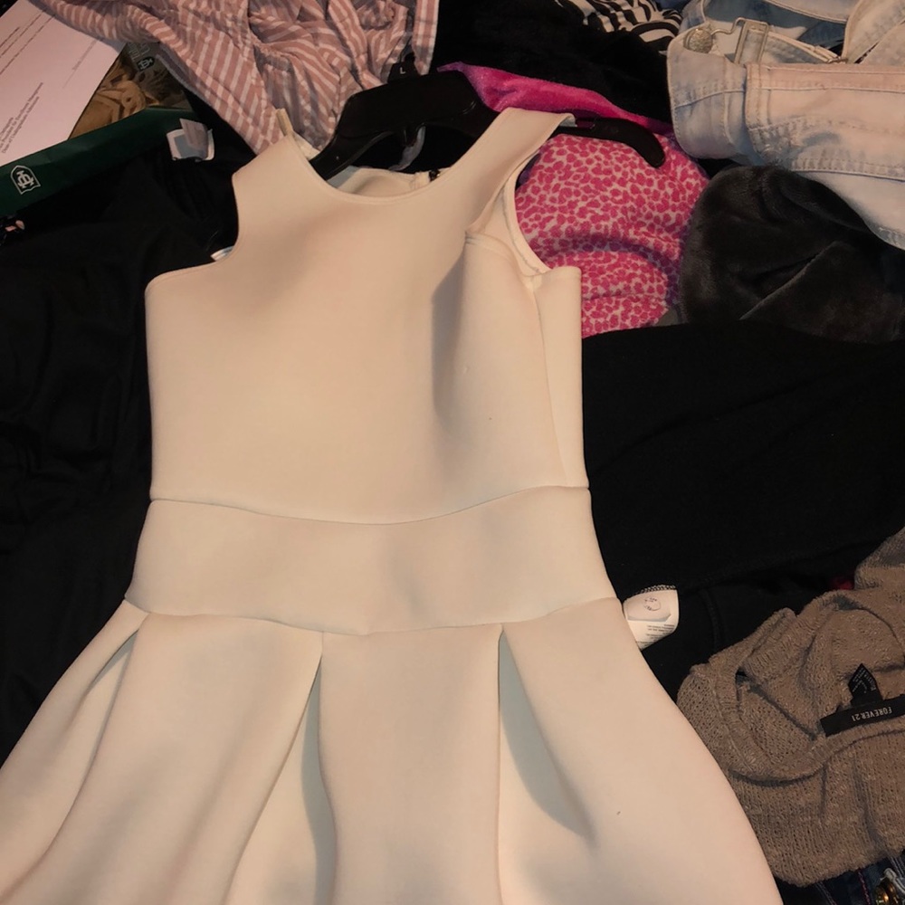 white bubble dress